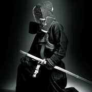 Image of A Japanese Samurai With Sword