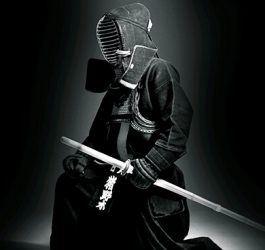 Image of A Japanese Samurai With Sword