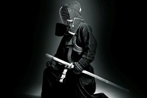 Image of A Japanese Samurai With Sword